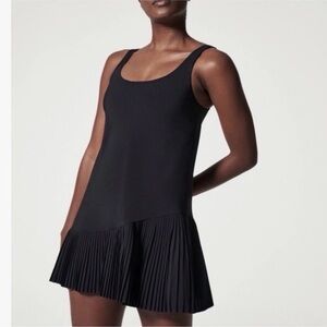 SPANX Yes, Pleats Tennis Exercise Dress Pleated Mini Very Black Plus Size 3X